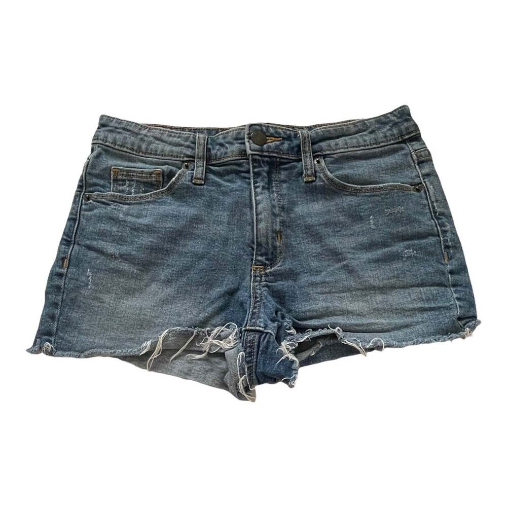 Universal Thread Womens Denim Shorts Size 4 High Rise Shortie Cut off Distressed